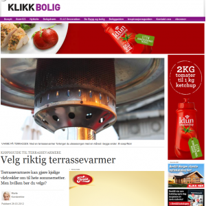 Klikk.no - Velg riktig terrassevarmer 29.03.2012 Klikk.no - Velg riktig terrassevarmer 29.03.2012