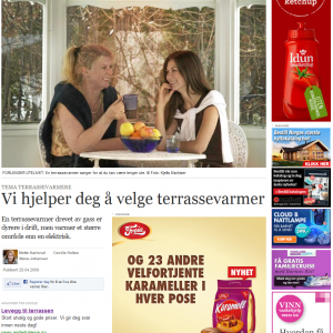 Klikk.no - Vi hjelper deg å velge terrassevarmer 28.04.2009 - forside Klikk.no - Vi hjelper deg å velge terrassevarmer 28.04.2009 - forside