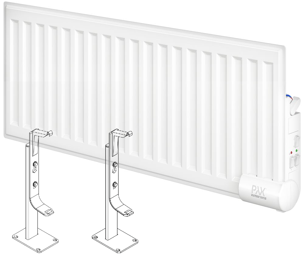 Oljefylt veggovn PAX - 11-308 enkelt panel side - modifisert + gulvbraketter